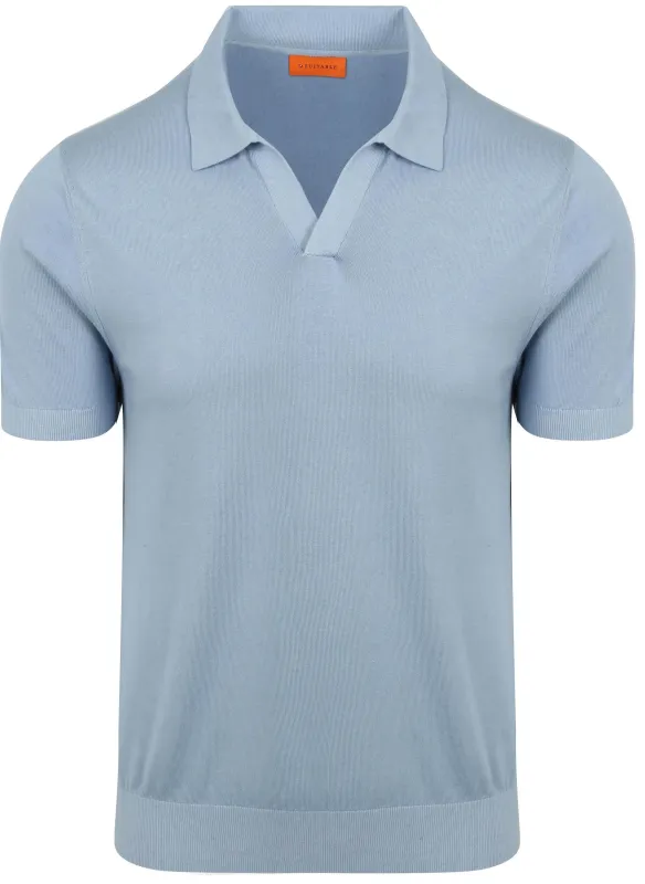 Suitable Polo Shirt Riva Compact Steel Light blue Blue maat L
