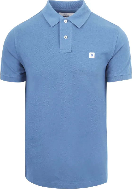 King Essentials The Rene Polo Shirt Mid Blue maat L