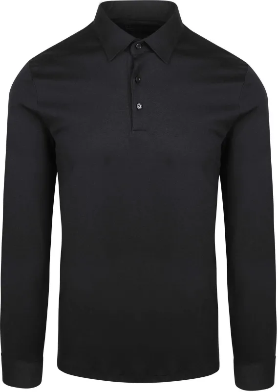 Desoto Longsleeve Poloshirt Essential Black maat 3XL