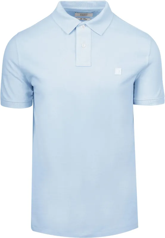 King Essentials The Rene Polo Shirt Light Light blue Blue maat L