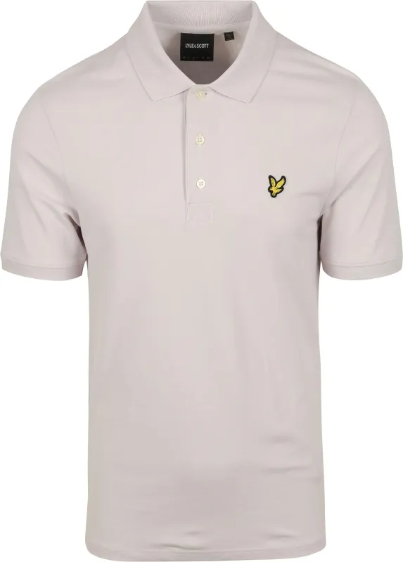 Lyle and Scott Polo Shirt Lilac Mist Purple Pink maat L
