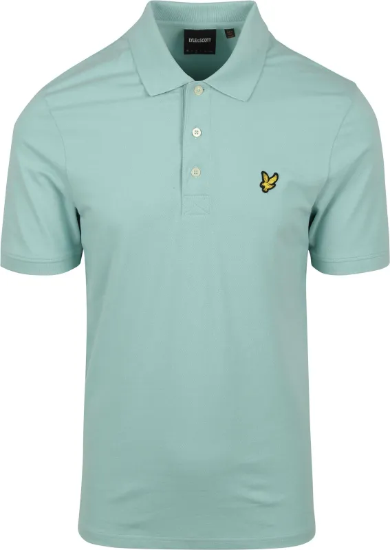 Lyle and Scott Polo Shirt Future Light Light blue Blue maat L