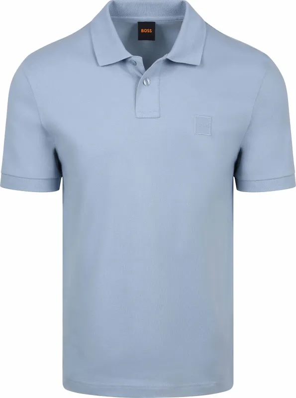 BOSS Passenger Polo Shirt Light Light blue Blue maat 3XL