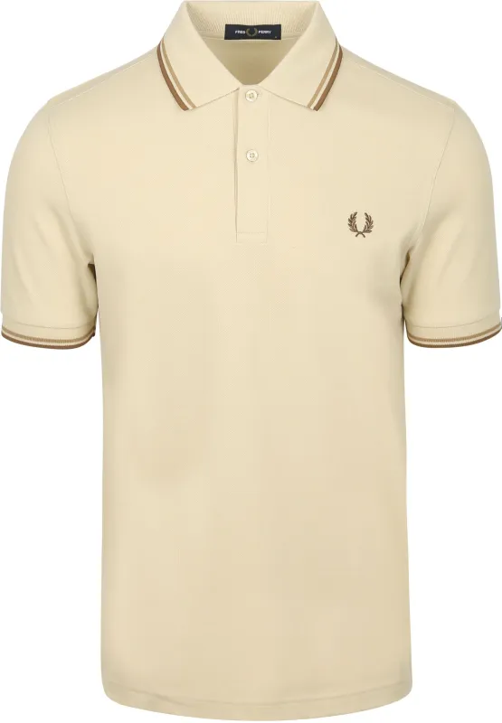 Fred Perry Polo Twin Tipped M3600 Beige maat L