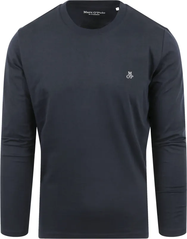 Marc O'Polo Long Sleeve T-Shirt Navy Blue Dark Blue maat 3XL