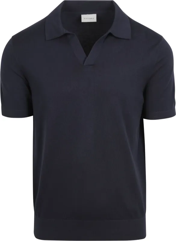 Suitable Polo Shirt Riva Compact Navy Blue Dark Blue maat L