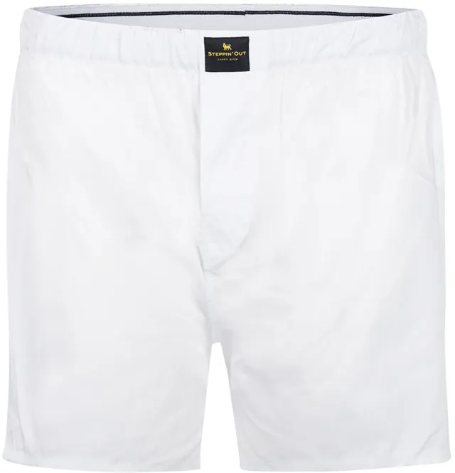 Steppin' Out Boxershort Poplin White maat M