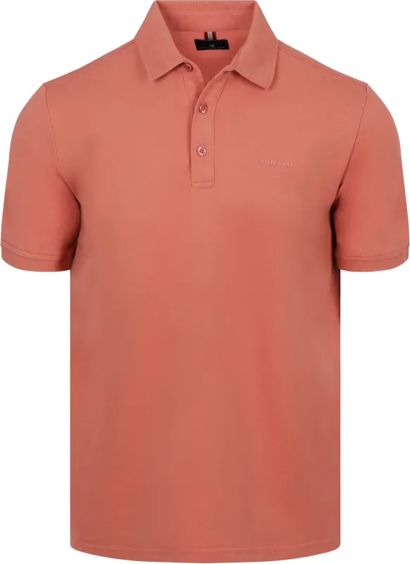 State of Art Poloshirt Piqué Old Pink maat 3XL