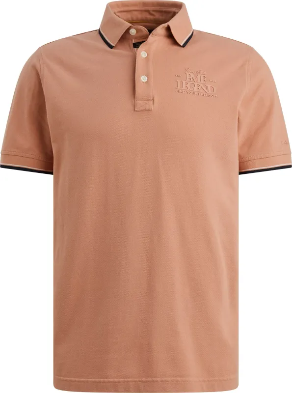 PME Legend Piqué Polo Shirt Rose Dawn Pink maat 3XL