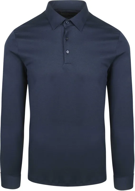 Desoto Longsleeve Poloshirt Essential Navy Blue Dark Blue maat 3XL