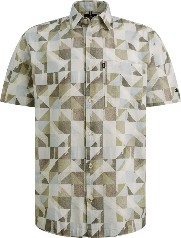 Vanguard Short Sleeve Shirt Print Green Multicolour maat L