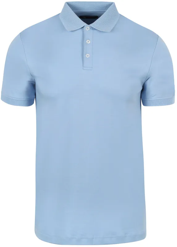 Suitable Liquid Polo Shirt Light Light blue Blue maat 3XL