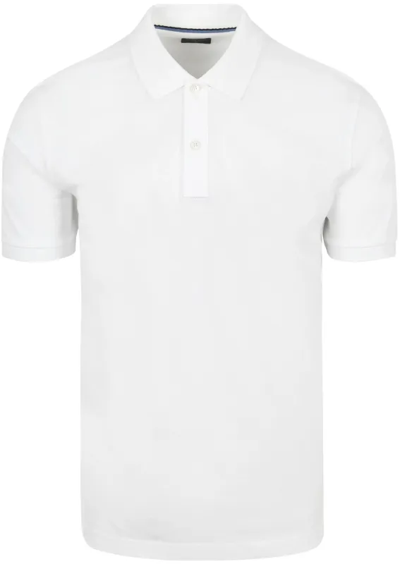 OLYMP Polo Shirt Piqué White maat 3XL