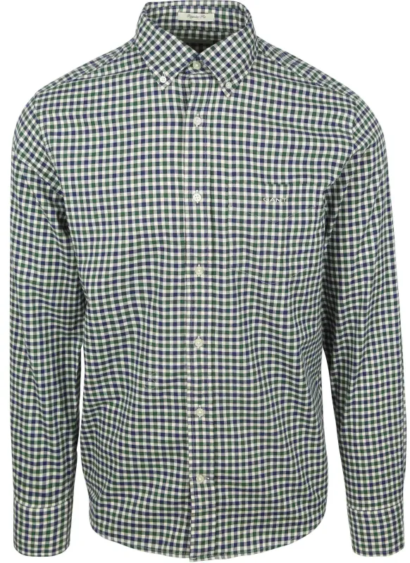 Gant Casual Checked Shirt Blue Green maat M