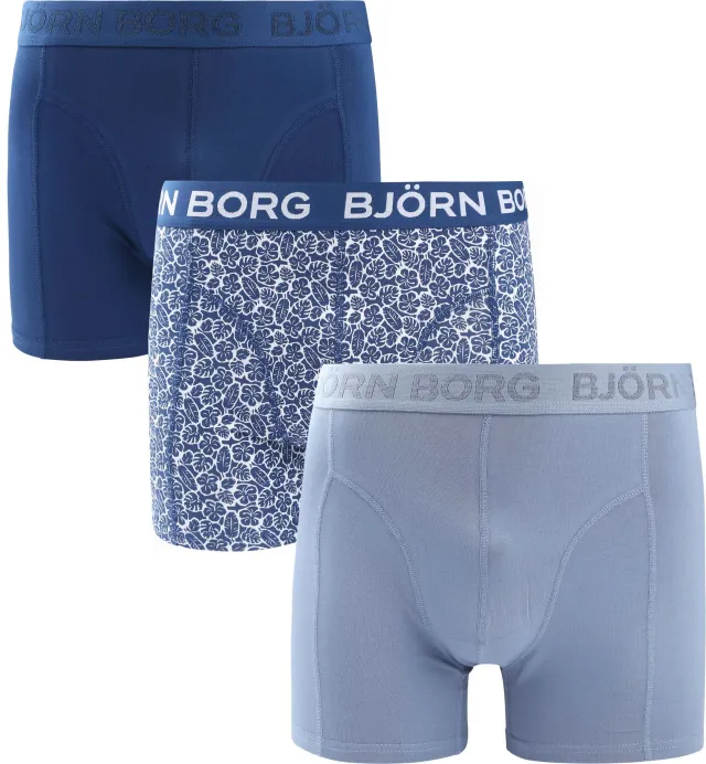Bjorn Borg Boxers 3Pack Stretch Light blue Blue Dark Blue maat L