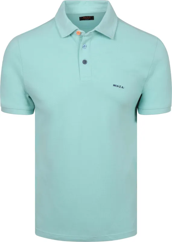 NZA Polo Hawera Pale Leaf Light blue Green maat 3XL
