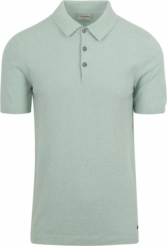 No Excess Knitted Polo Shirt Structure Green maat 3XL
