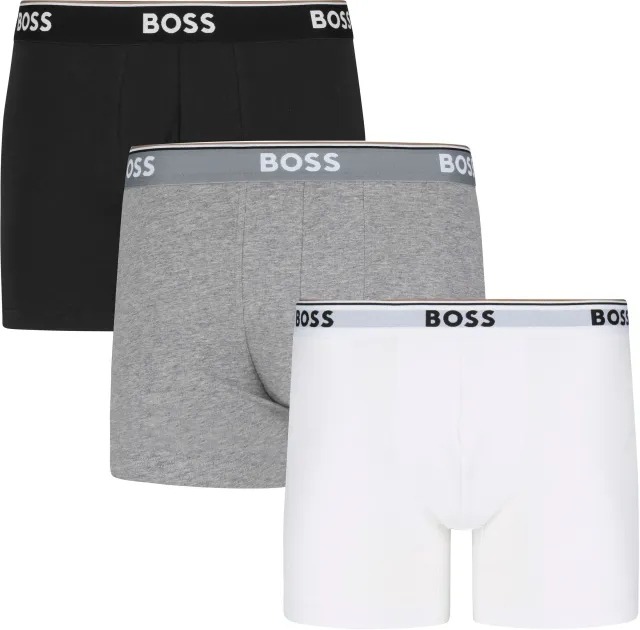 BOSS Boxer Shorts Power 3-Pack 999 Grey Multicolour Black White maat L