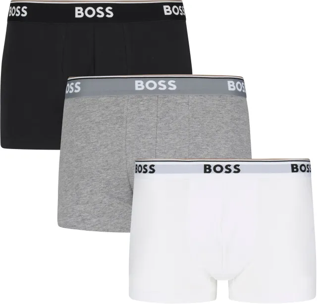 BOSS Short Boxer Shorts Power 3-Pack 999 Grey Multicolour Black White maat L