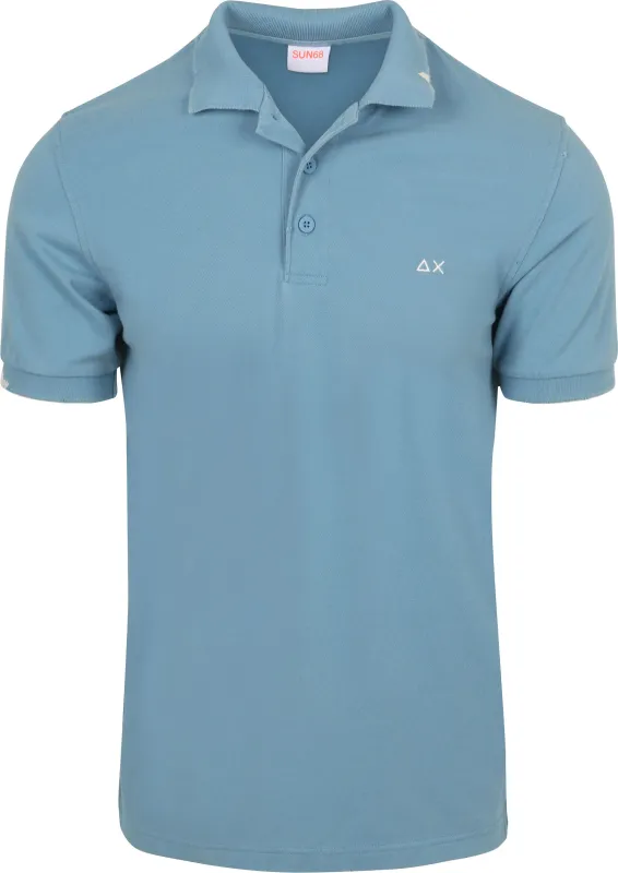 Sun68 Polo Shirt Vintage Blue maat 3XL
