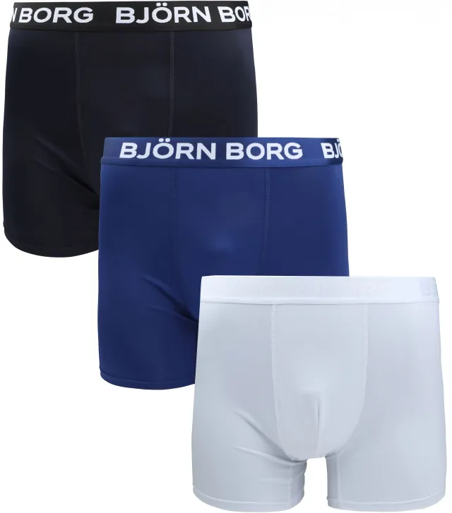 Bjorn Borg Sports Boxer Brief Black White Blue maat L