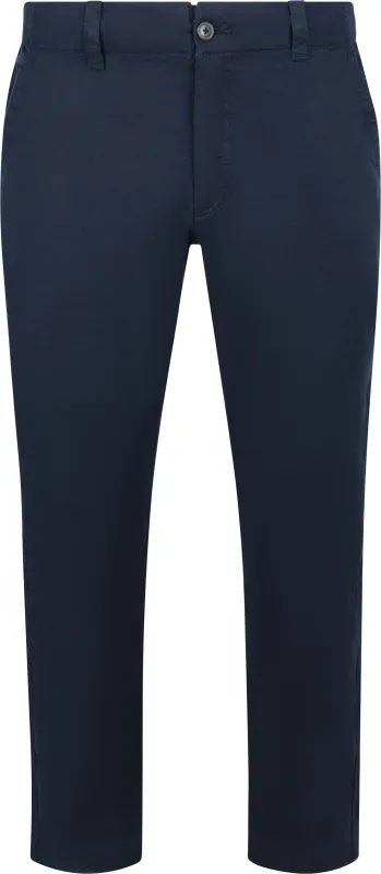 BOSS Chino Sanderson Linen Blend Navy Blue Dark Blue maat W 31