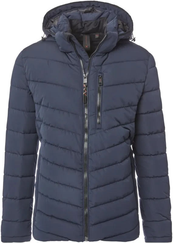 CASAMODA Jacket Hooded Puffer Navy Blue Dark Blue maat 3XL