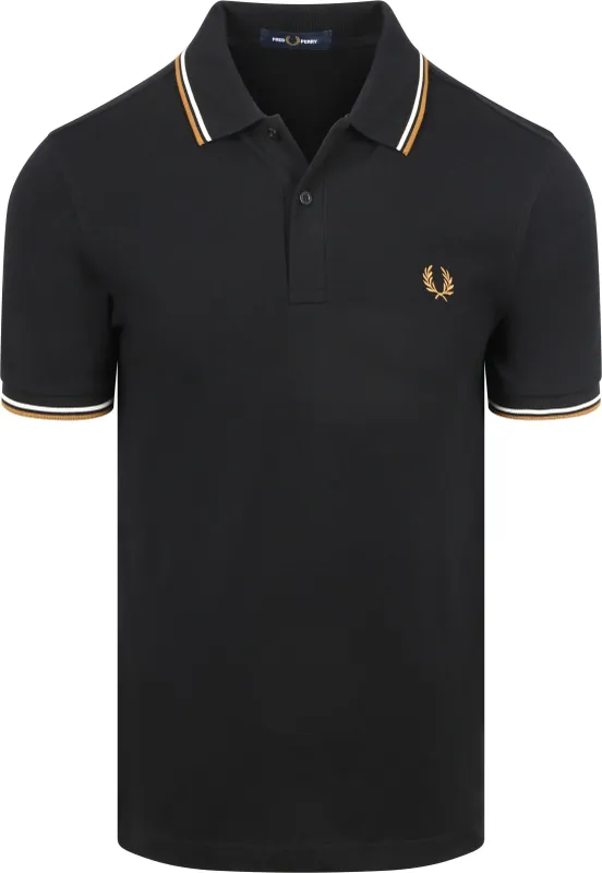 Fred Perry Polo Twin Tipped M3600 P69 Black maat L