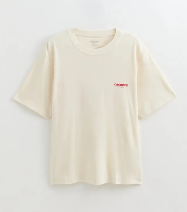 Cream Fruit Print T-Shirt