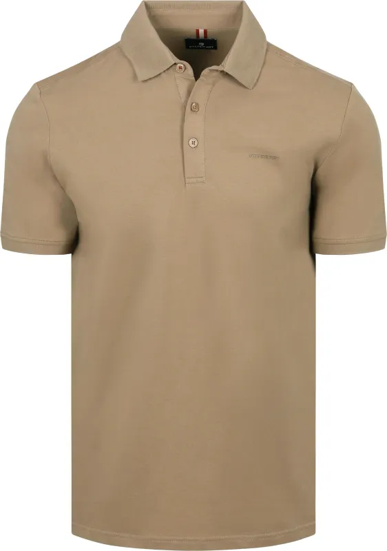State of Art Polo Shirt Piqué Beige Taupe maat 3XL