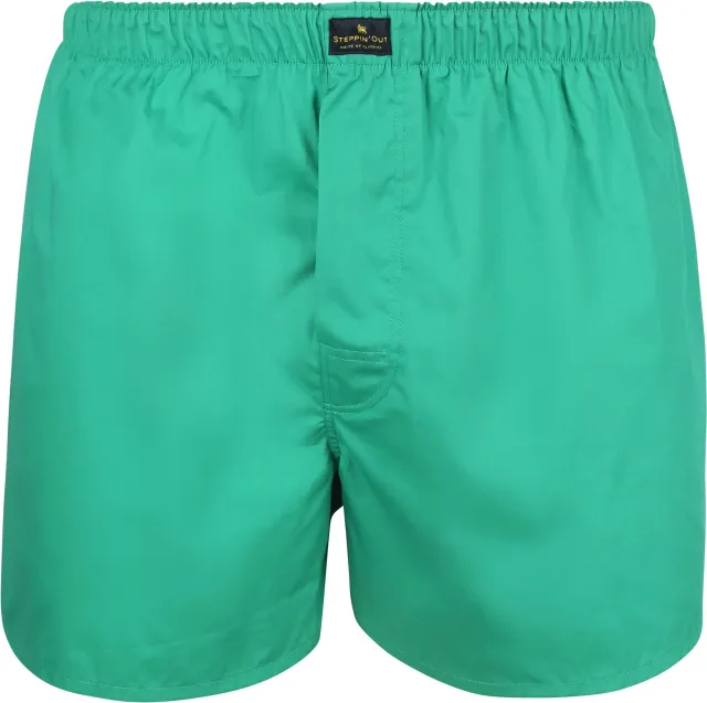 Steppin' Out Boxershort Racing Poplin Green maat L