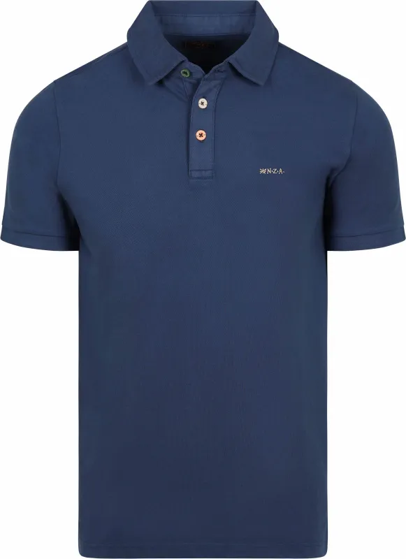 NZA Polo Shirt Hawera Navy Sky Blue Dark Blue maat 3XL