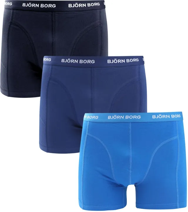 Bjorn Borg Boxers 3Pack Grey Dark Light Light blue Blue Dark Blue maat L