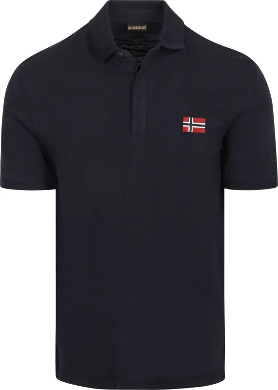 Napapijri Ebea Polo Shirt Navy Dark Blue Blue maat L