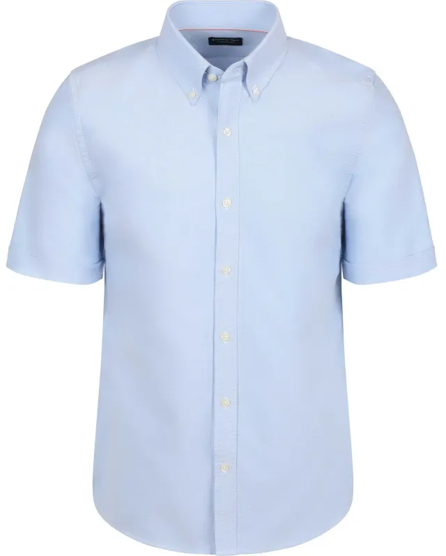 Steppin' Out Short Sleeve Shirt Oxford Yale Light Light blue Blue maat L