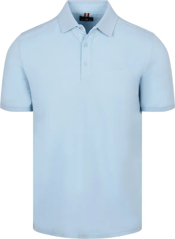 State of Art Poloshirt Piqué Light Light blue Blue maat 3XL