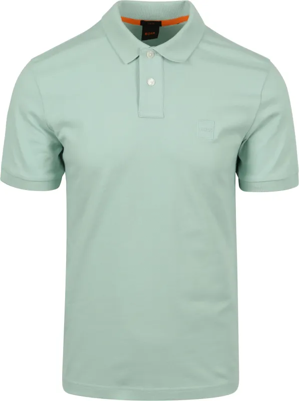 BOSS Passenger Polo Shirt Blue Green Turquoise maat L