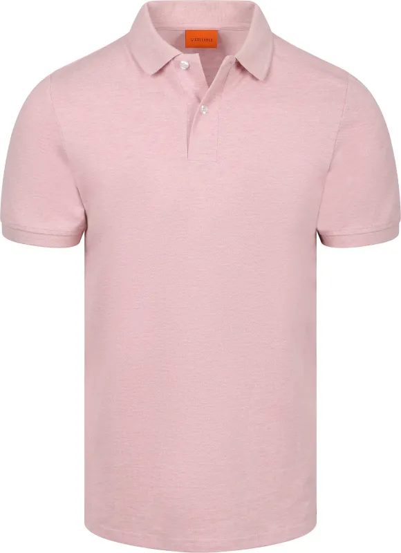 Suitable Polo Shirt MEL Pique Pink maat 3XL