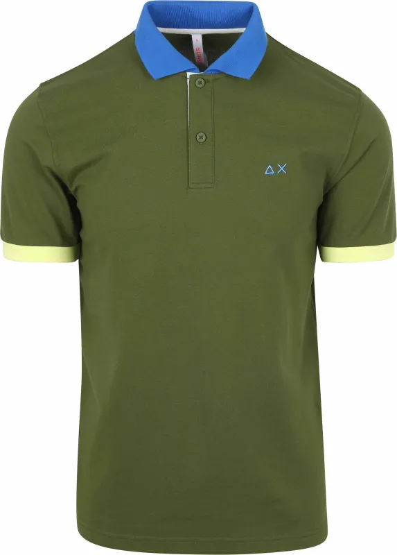 Sun68 Polo Shirt Color Way Dark Green Dark Green maat L