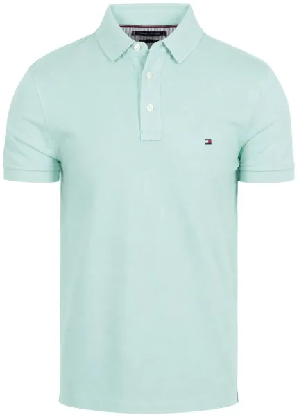 Tommy Hilfiger 1985 Polo Shirt Aqua Light blue Turquoise maat L