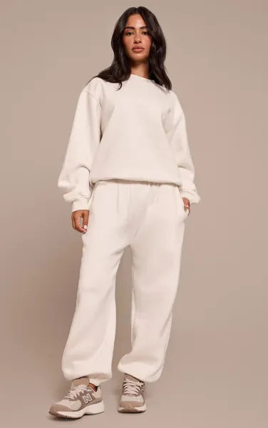 Petite Cream Cuffed Sweatpant