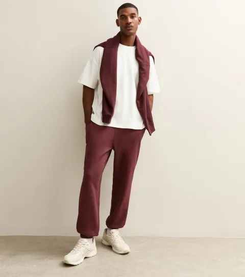 Mid Brown Oversized Cuffed Ankle Joggers
