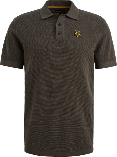 PME Legend Polo Shirt Knitted Structure Green Dark Green maat 3XL