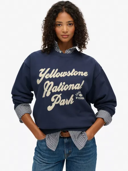 Superdry Lo-fi Outdoor Loose Sweatshirt, Utah Gold