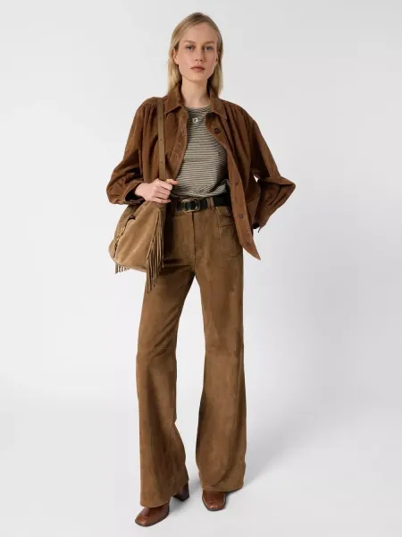Gerard Darel Melva Stripe Linen Rich T-Shirt