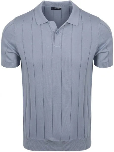 Suitable Respect Polo Shirt Drop Needle Steel Blue maat 3XL