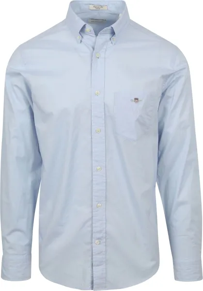 Gant Casual Shirt Poplin Light Light blue Blue maat 3XL