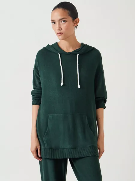 HUSH Elle Supersoft Longline Hoodie containing LENZING™ ECOVERO™ Viscose