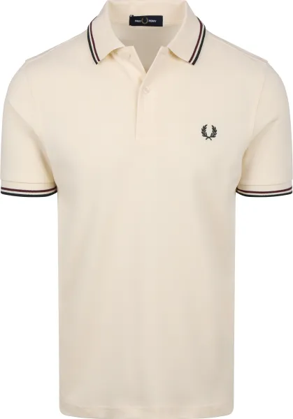 Fred Perry Polo Shirt Twin Tipped M3600 Ecru 84A Off-White maat L