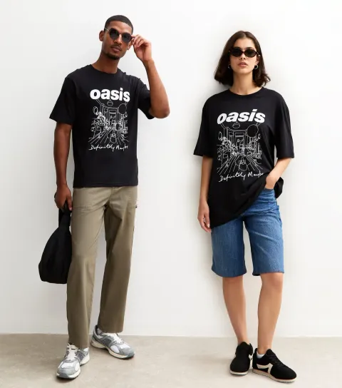 Black Oasis Definitely Maybe Print T-Shirt